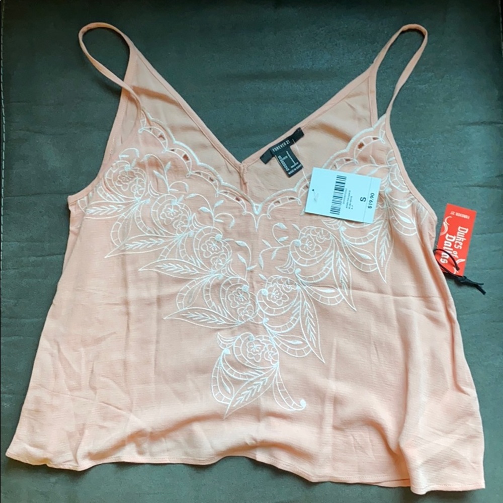 NWT Embroidered Tank